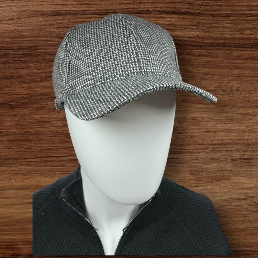PX Clothing Men’s Gray/Black Houndstooth Hat. OS NWT